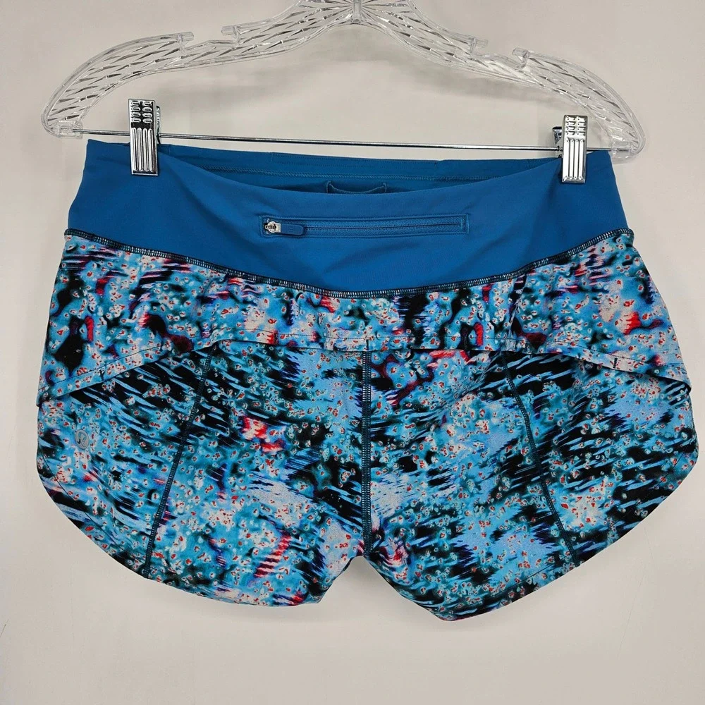 Lululemon Speed Up Shorts Womens Sz 6 Regular Running Activewear Training Blue